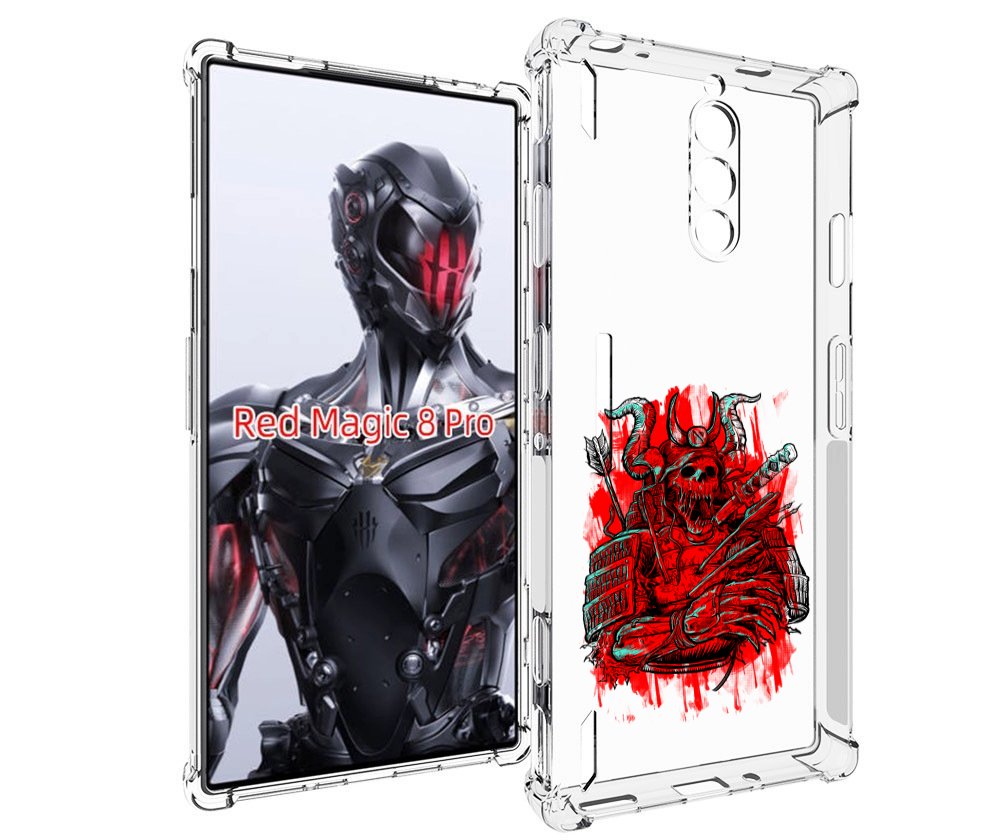 

Чехол MyPads красный скелет воин для ZTE Nubia Red Magic 8 Pro / Red Magic 8 Pro Plus, Tocco