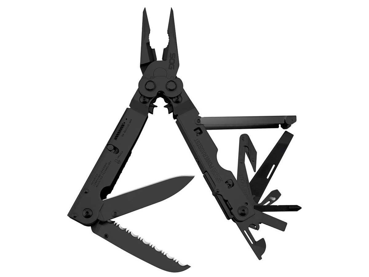 Мультитул тактический SOG PowerAssist с чехлом, 16 инструментов