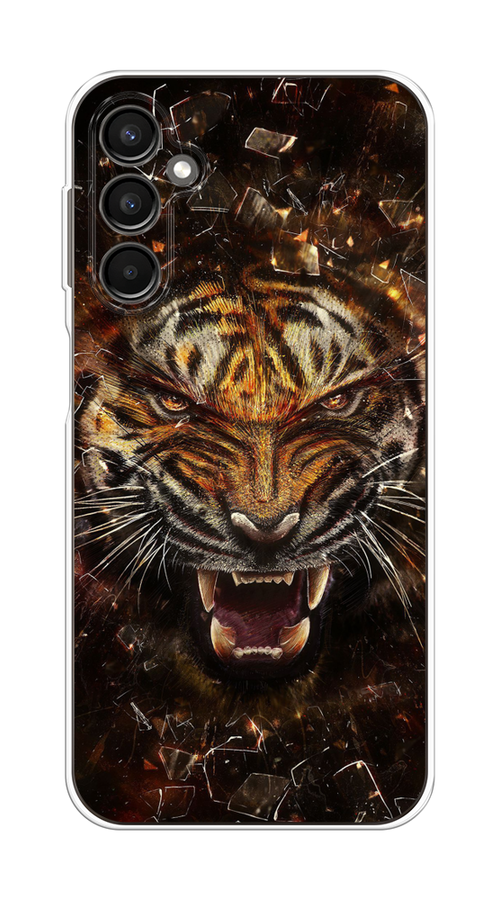 

Чехол на Samsung Galaxy A24 "Тигр осколки", Оранжевый;серый;черный, 2108050-1