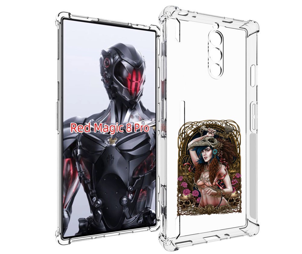 Чехол MyPads красивая девушка рисунок для ZTE Nubia Red Magic 8 Pro / Red Magic 8 Pro Plus