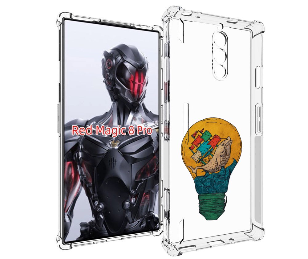 Чехол MyPads кит в лампочке с парусами для ZTE Nubia Red Magic 8 Pro / Red Magic 8 Pro ...