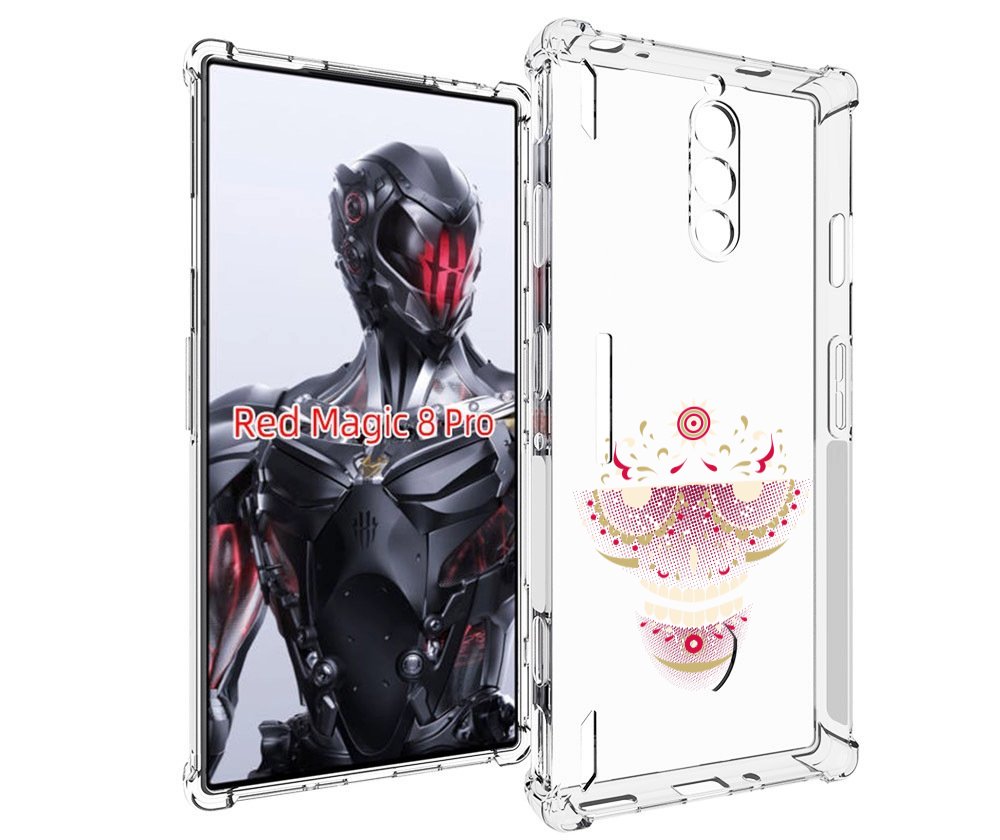 Чехол MyPads карнавальный скелет абстракция для ZTE Nubia Red Magic 8 Pro / Red Magic 8...