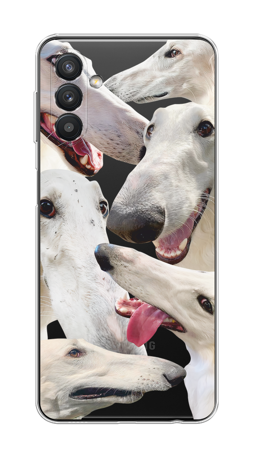 

Чехол на Samsung Galaxy A04s/A13 5G "Собака с длинным носом", Белый;бежевый;розовый, 2106450-1