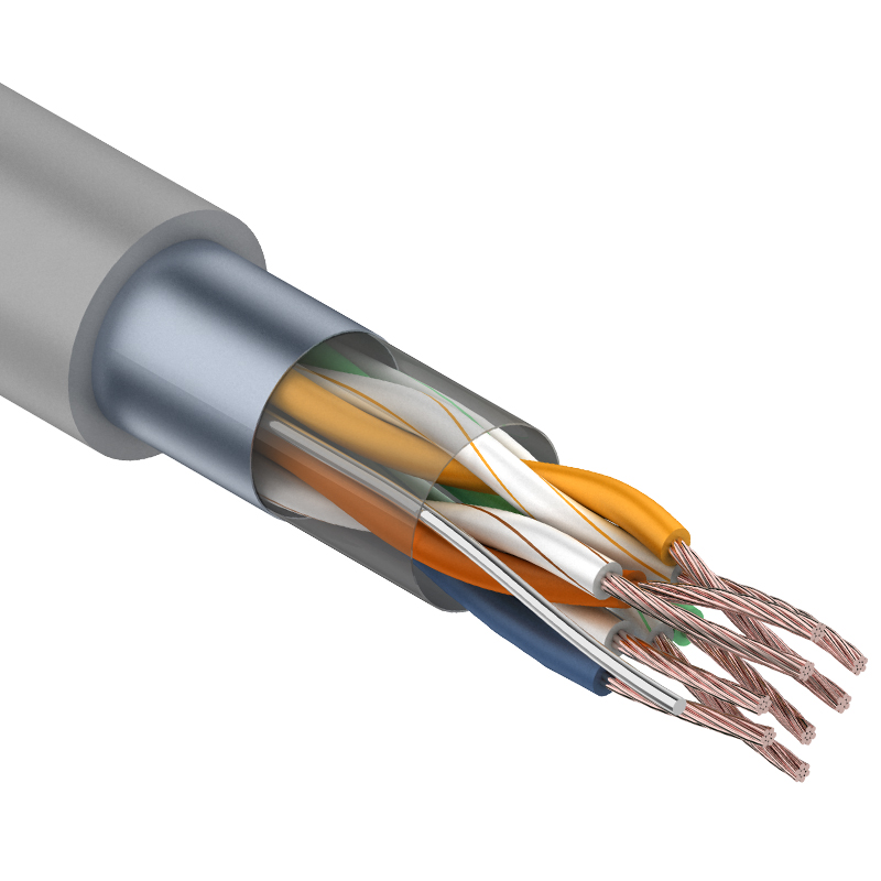 Кабель витая пара REXANT FTP 4PR 24AWG cat5e, 305 м фольга для снятия гель лака 8 × 300 см в картонной коробке