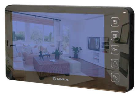 фото Монитор видеодомофона prime sd (mirror) black vz-2 tantos