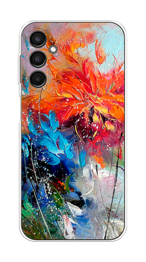 

Чехол на Samsung Galaxy A24 "Абстрактные цветы", Оранжевый;синий, 2108050-4