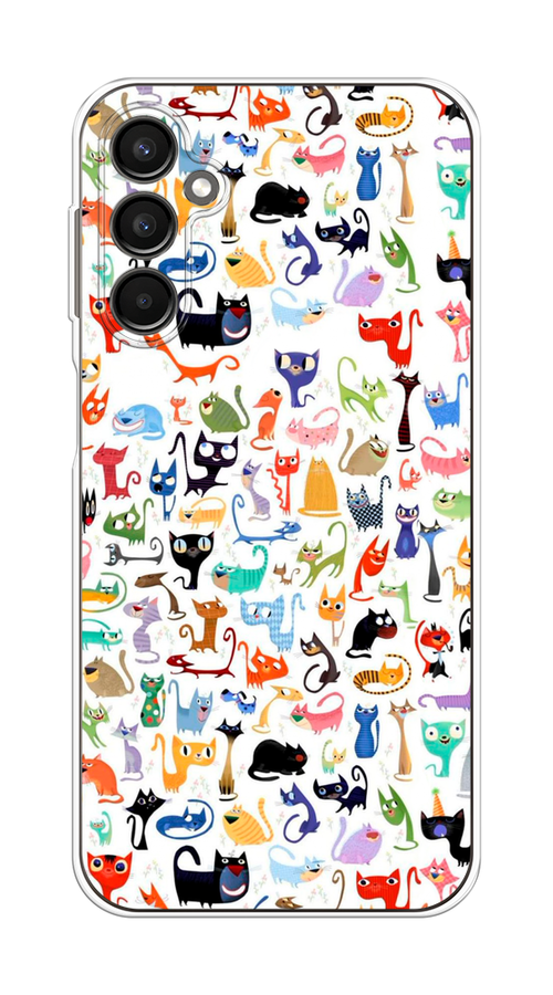 

Чехол на Samsung Galaxy A24 "Цветные коты", Разноцветный, 2108050-1