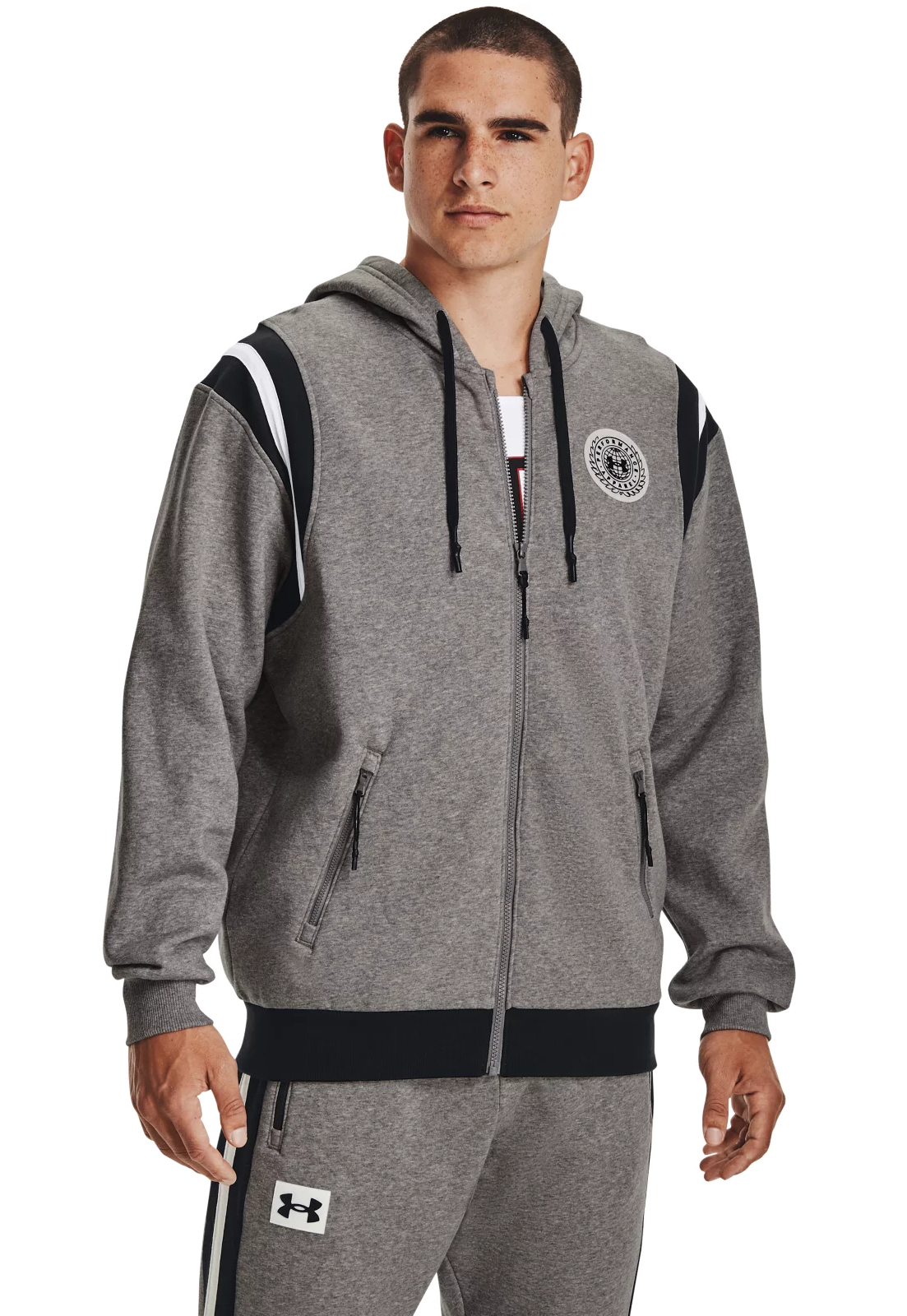 

Толстовка мужская Under Armour Rival Flc Alma Mater Fz Hoodie серая XL, Серый, Rival Flc Alma Mater Fz Hoodie