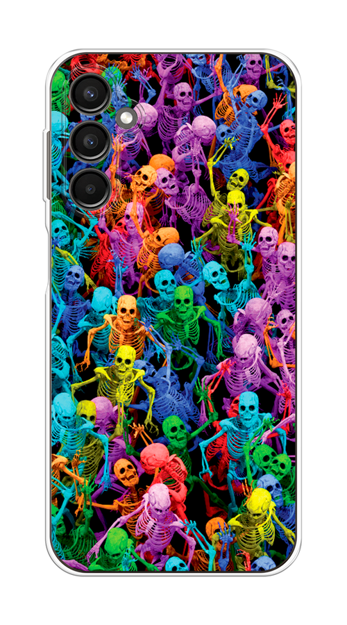 

Чехол на Samsung Galaxy A24 "Вечеринка скелетов", Фиолетовый;желтый;оранжевый, 2108050-6