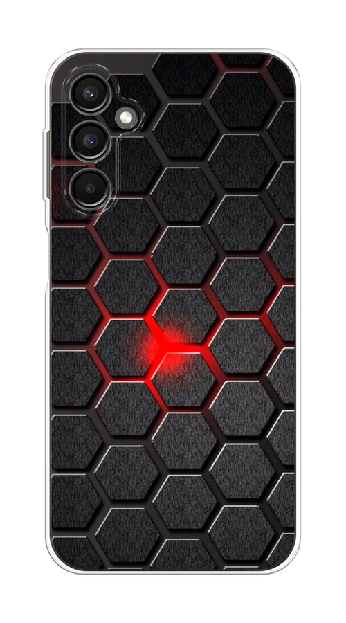 

Чехол на Samsung Galaxy A24 "Соты красные", Красный;черный;серый, 2108050-3