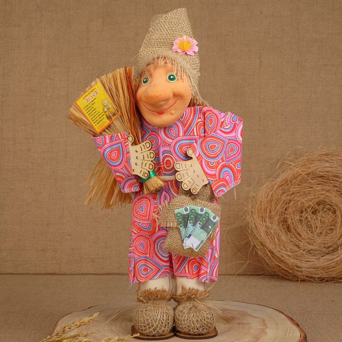 

Оберег-домовой "Баба яга", 35х20х19 см, микс