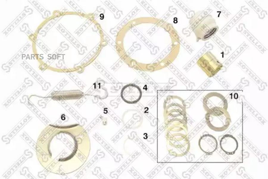 

Ремкомплект тормоза Stellox 8507018SX