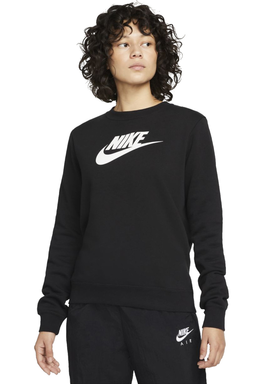 Свитшот женский Nike W Sportswear Club Fleece Logo Crew-Neck Sweatshirt черный M