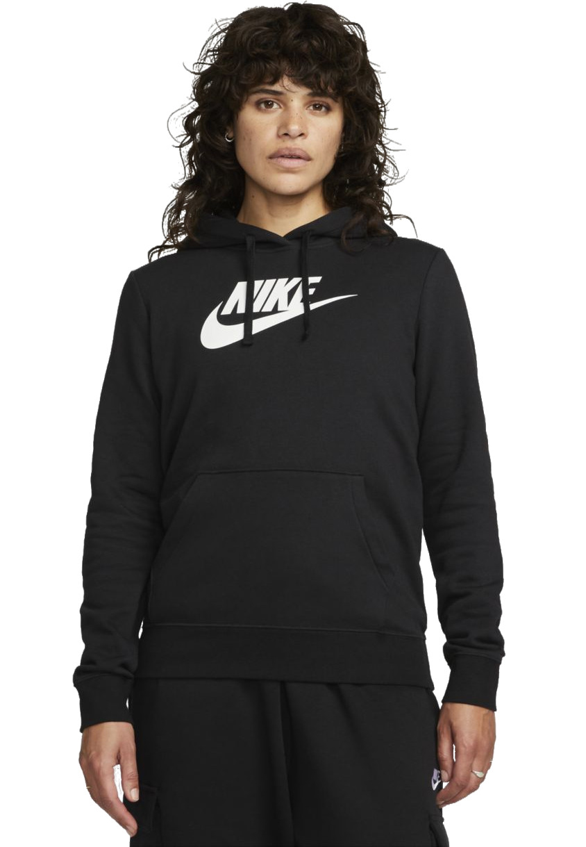 Худи женское Nike W Sportswear Club Fleece Hoodie черное XL