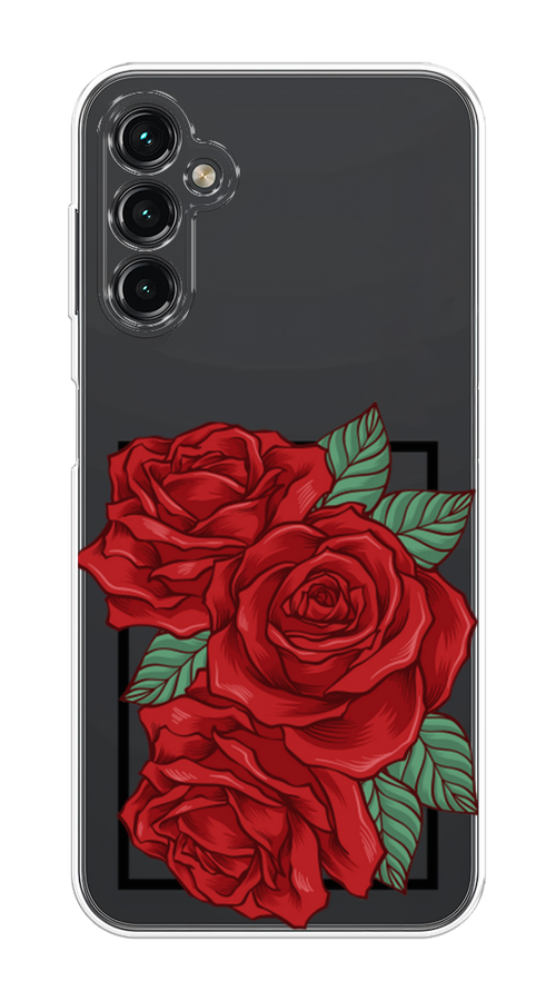 

Чехол на Samsung Galaxy A14 4G "Три алые розы", Красный, 2107950-2