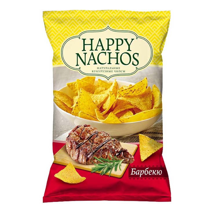 

Начос кукурузные Happy Nachos барбекю 75 г