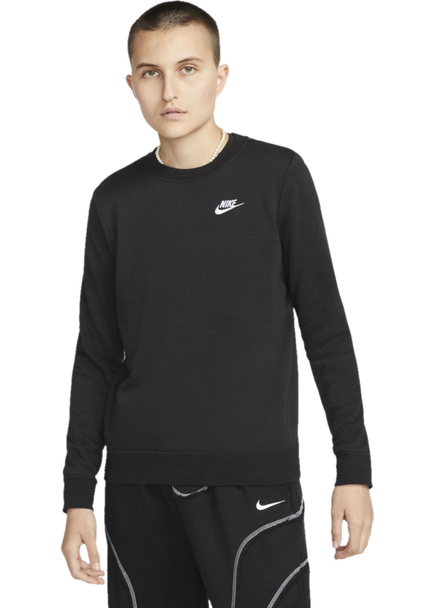Свитшот женский Nike W Sportswear Club Fleece Crew-Neck Sweatshirt черный S