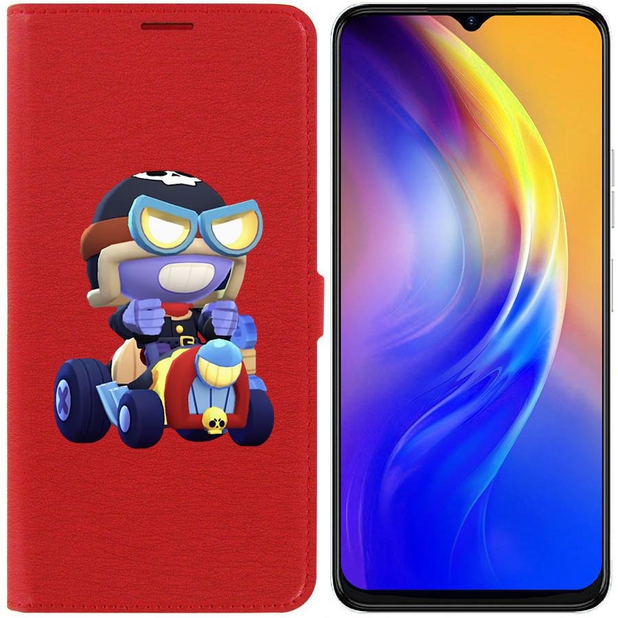 

Чехол-книжка Eco Book для Tecno Spark 10C Brawl Stars-Безумный Карл