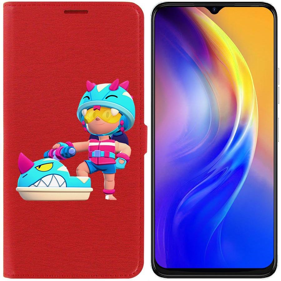 

Чехол-книжка Eco Book для Tecno Spark 10C Brawl Stars-Аквабайкер Джеки