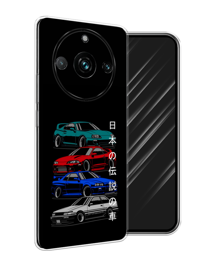 

Чехол Awog на Realme 11 Pro+ "JDM Legend cars", Зеленый;красный;синий