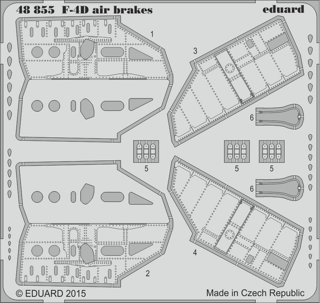 

Фототравление Eduard 48855 F-4D air brakes 1/48, Однотонный