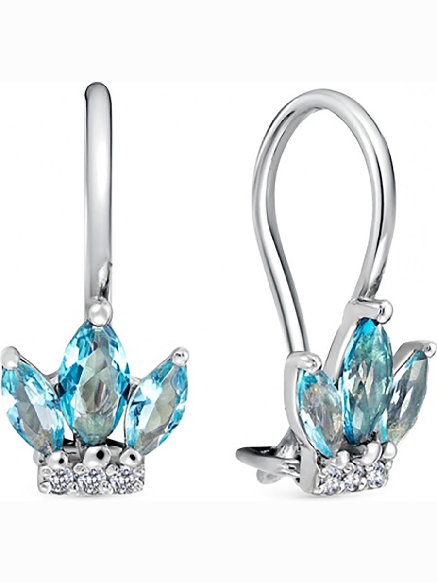 

Серьги Короны с 12 фианитами из серебра Вероника С630-2068М1, С630-2068М1