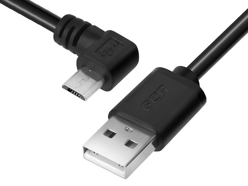 Кабель для компьютера GCR USB 2.0 AM MicroUSB 30cm Black GCR-UA8AMCB6-BB2S-0.3m