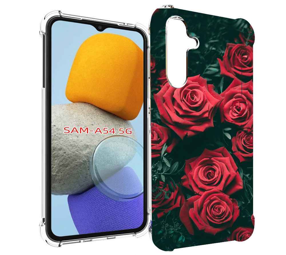 

Чехол MyPads красные-бархатные-розы для Samsung Galaxy A54, Tocco