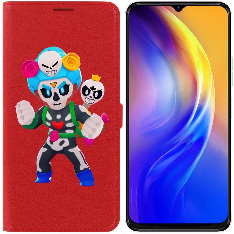 

Чехол-книжка Eco Book для Tecno Spark 10C Brawl Stars-Хэллоуинская Роза