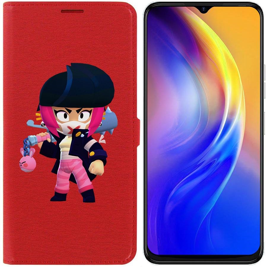 

Чехол-книжка Eco Book для Tecno Spark 10C Brawl Stars-Ужасная Биби