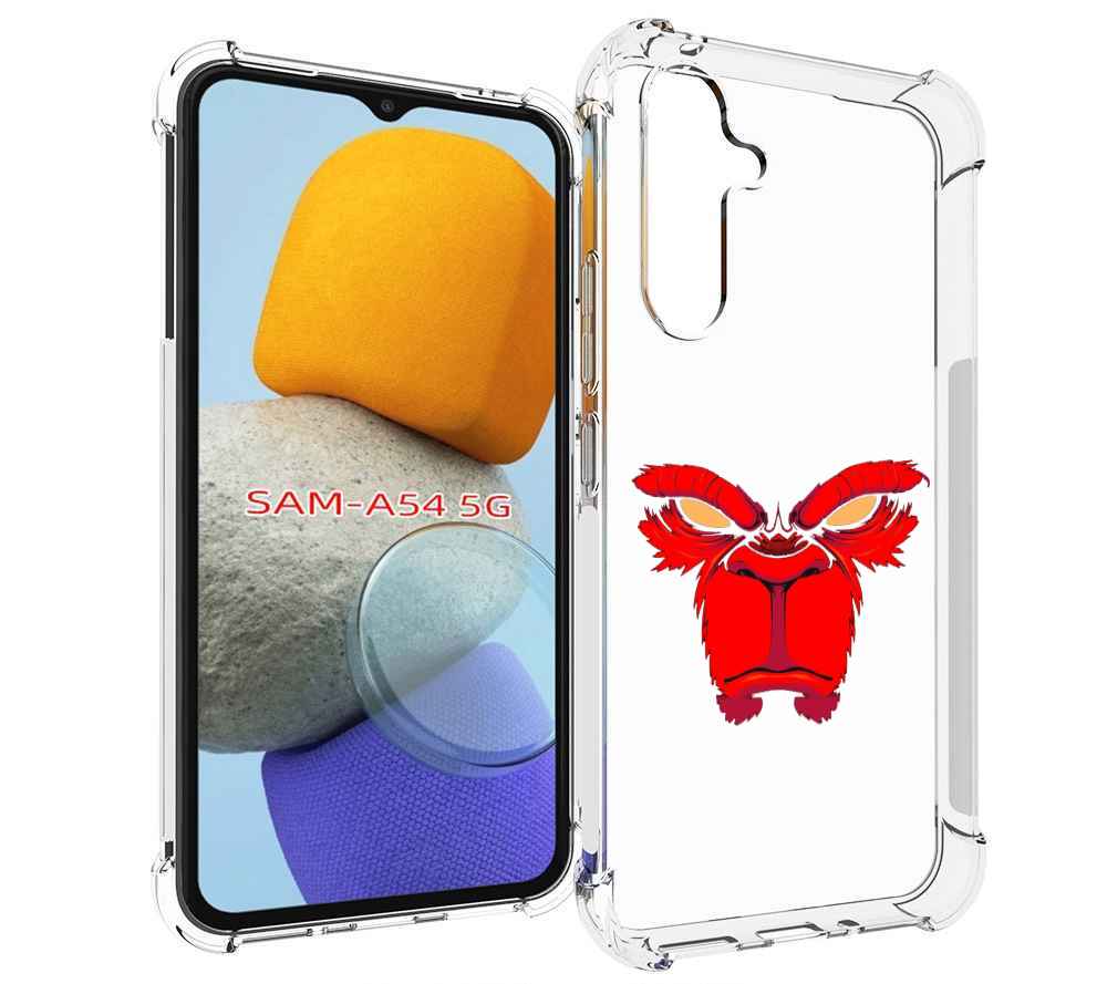 

Чехол MyPads красная обезьяна в темноте для Samsung Galaxy A54, Tocco