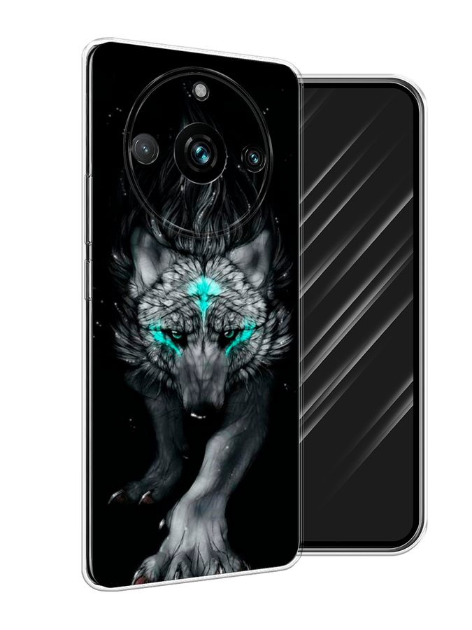 

Чехол Awog на Realme 11 Pro+ "Волшебный волк", Черный;серый