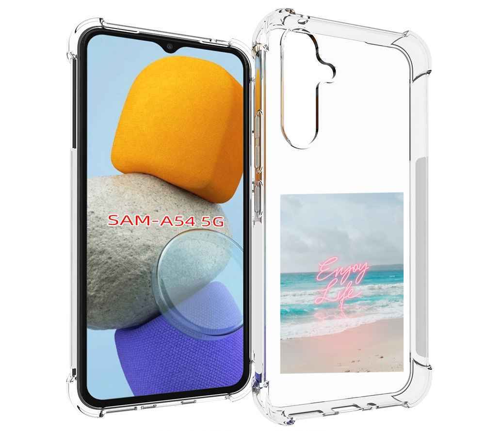 

Чехол MyPads красивый пляж для Samsung Galaxy A54, Tocco