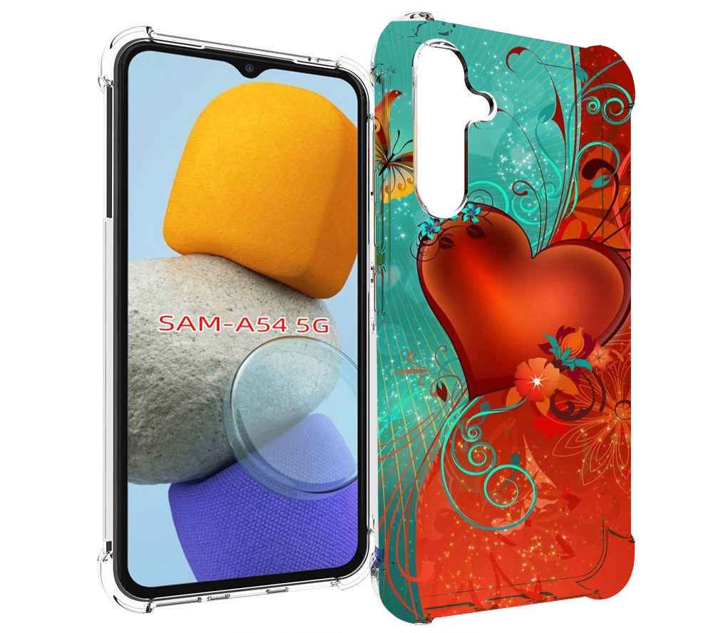 

Чехол MyPads красивые-яркие-сердечки для Samsung Galaxy A54, Tocco