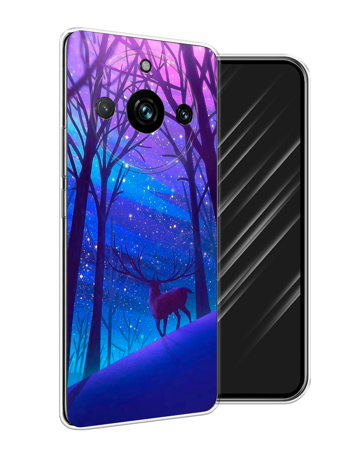 

Чехол Awog на Realme 11 Pro+ "Северный олень", Фиолетовый;голубой;синий