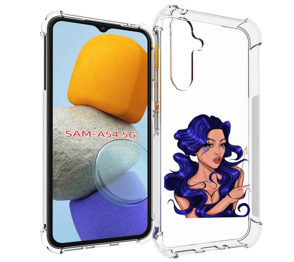 

Чехол MyPads красивая-девушка-с-синими-волосами женский для Samsung Galaxy A54, Tocco