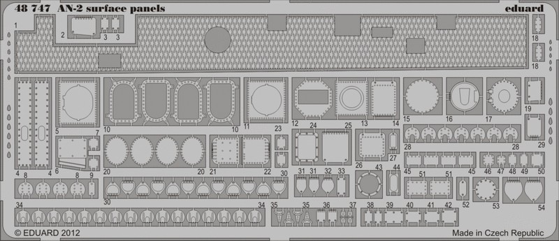 

Фототравление Eduard 48747 An-2 surface panels 1/48
