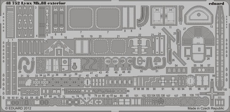 

Фототравление Eduard 48752 Lynx Mk.88 экстерьер 1/48