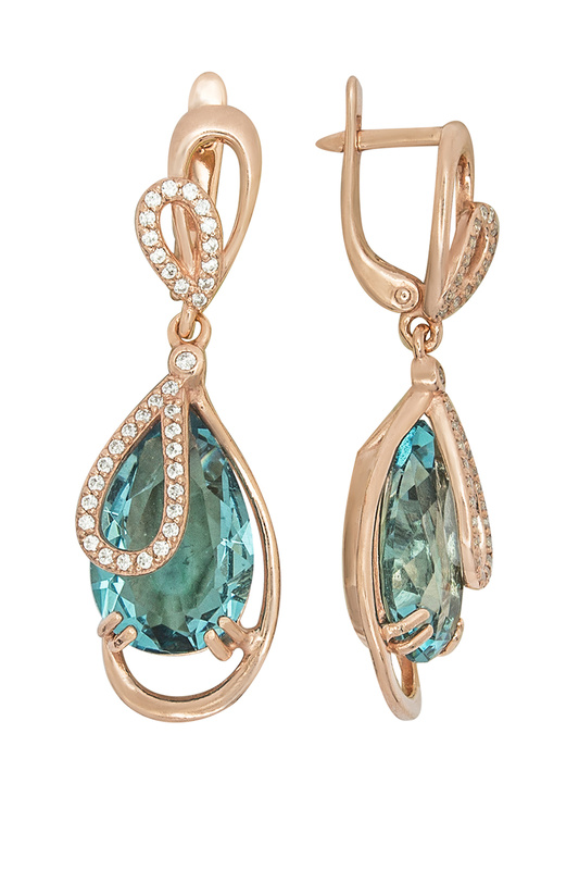 

Серьги женские из серебра ПРИВОЛЖСКИЙ ЮВЕЛИР 372201-FA11FA15, алпанит/фианит, 372201-FA11FA15