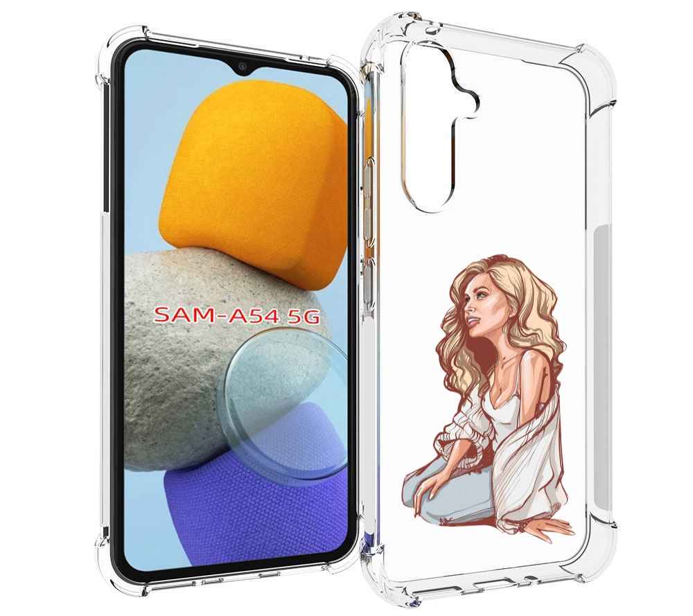 

Чехол MyPads красивая-девушка-в-белом женский для Samsung Galaxy A54, Tocco