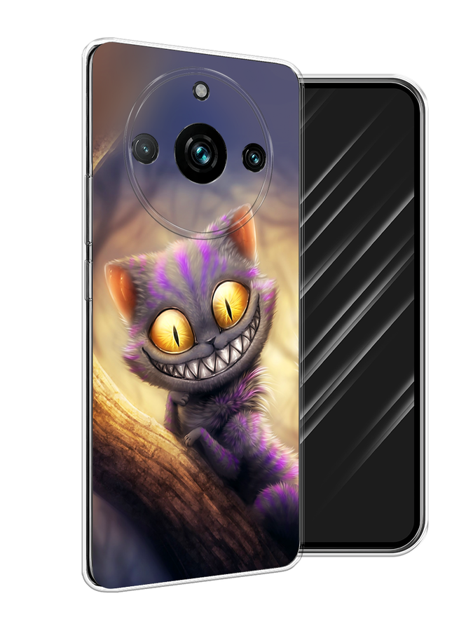 

Чехол Awog на Realme 11 Pro+ "Cheshire Cat", Фиолетовый;желтый