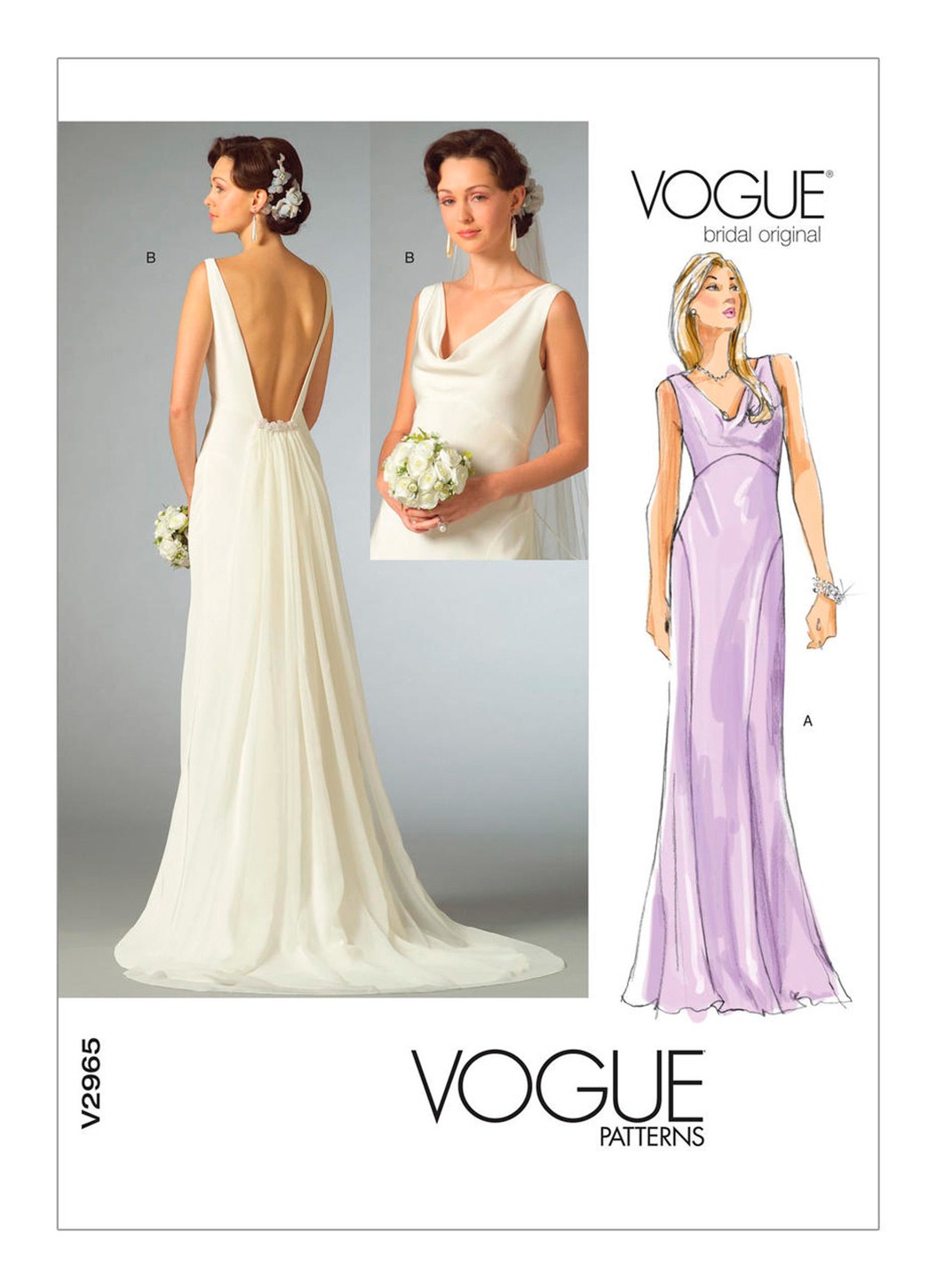 

Выкройка Vogue №2965 — Свадебное и вечернее платье