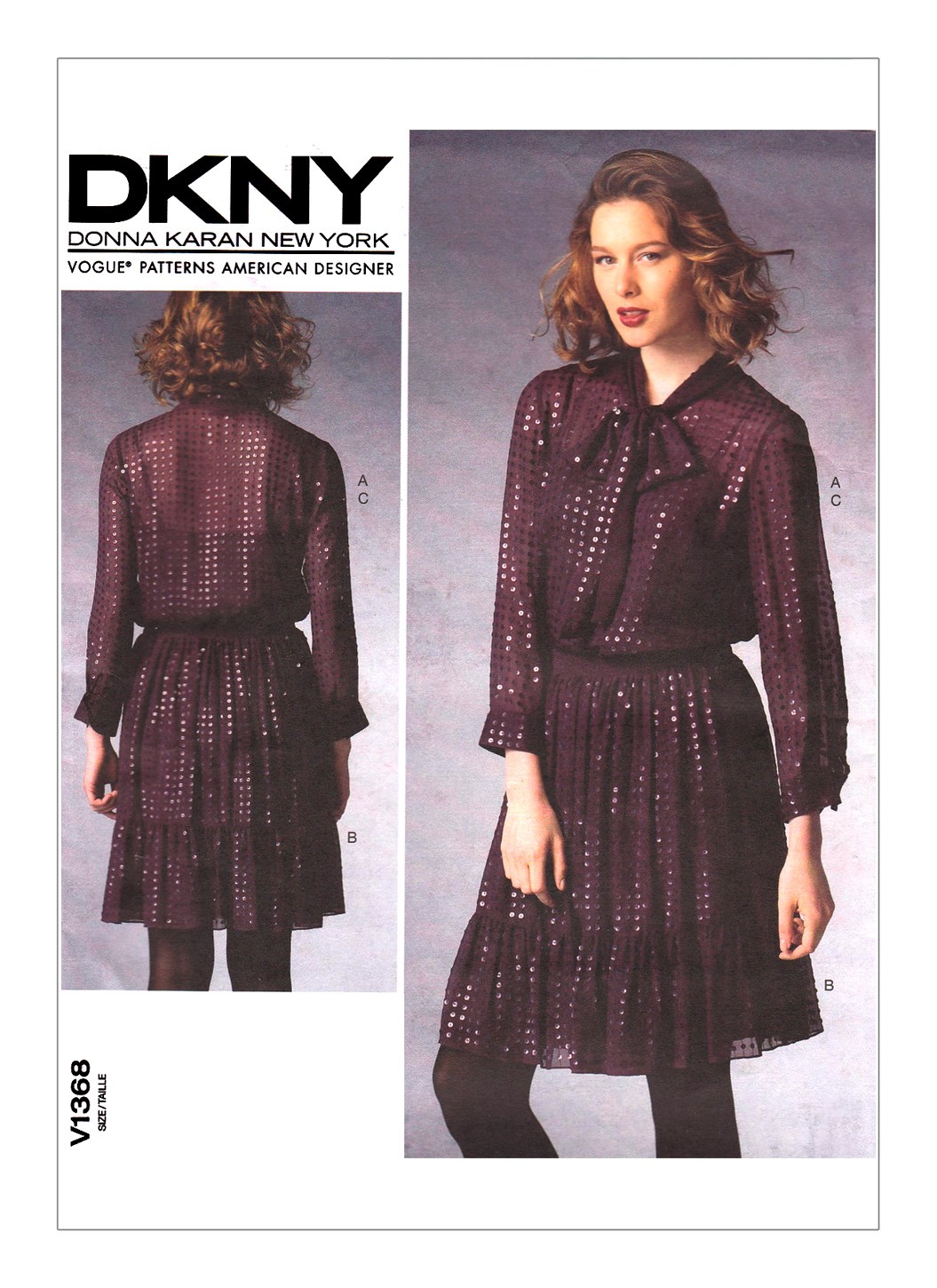 

Выкройка Vogue №1368 — Топ, блузка, юбка от DKNY