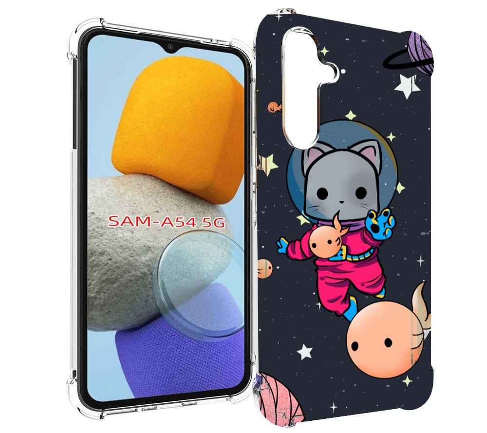 

Чехол MyPads котик-с-рыбкой-в-космосе для Samsung Galaxy A54, Tocco