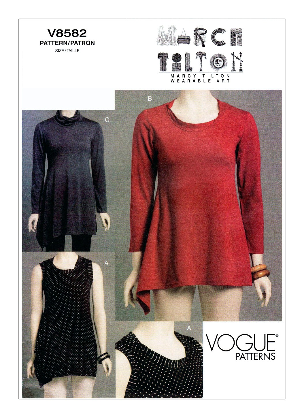 

Выкройка Vogue №8582 — Блузон от Marcy Tilton