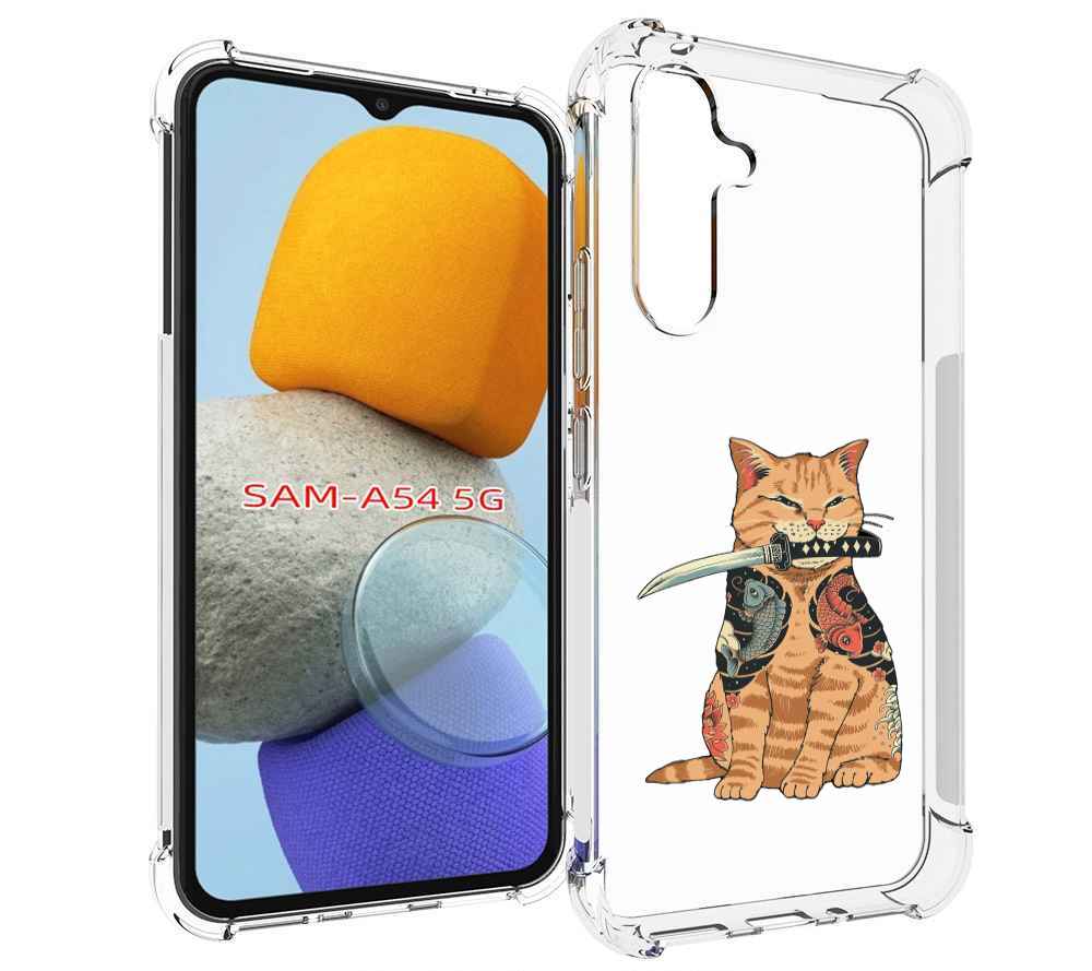 

Чехол MyPads кот-с-катаной для Samsung Galaxy A54, Tocco