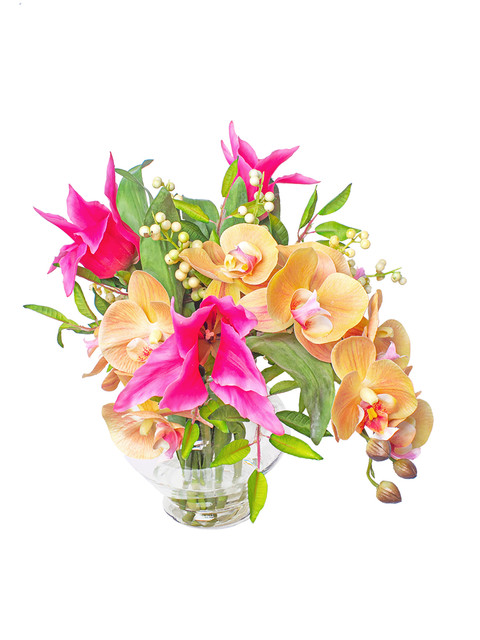 Искусственные цветы Орхидея Фаленопсис и тюльпаны Gerard de ros