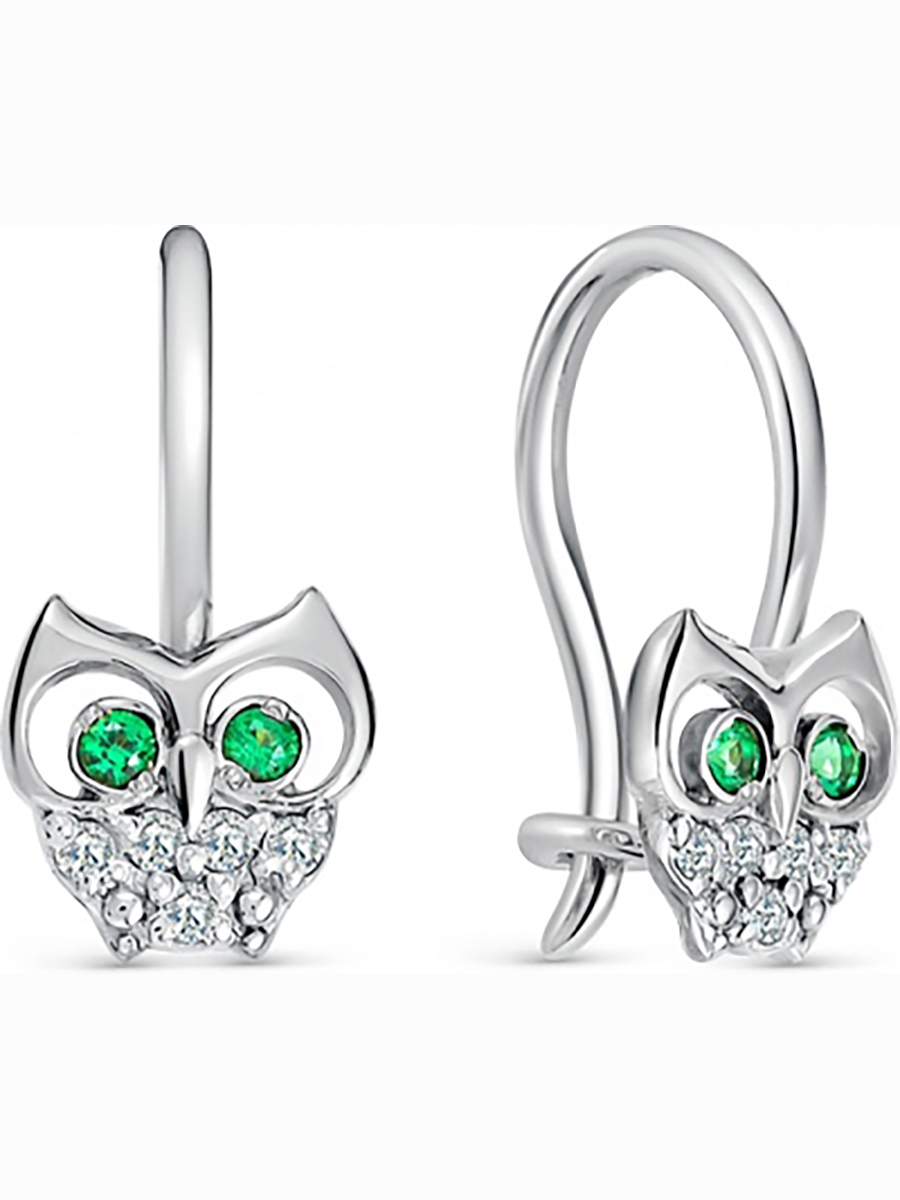 

Серьги Совы с 14 фианитами из серебра Вероника С630-1948М1, С630-1948М1