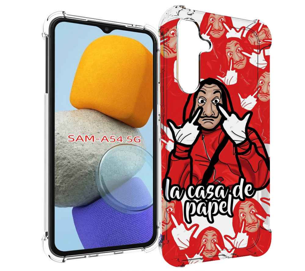 

Чехол MyPads комикс-бумажный-дом для Samsung Galaxy A54, Tocco