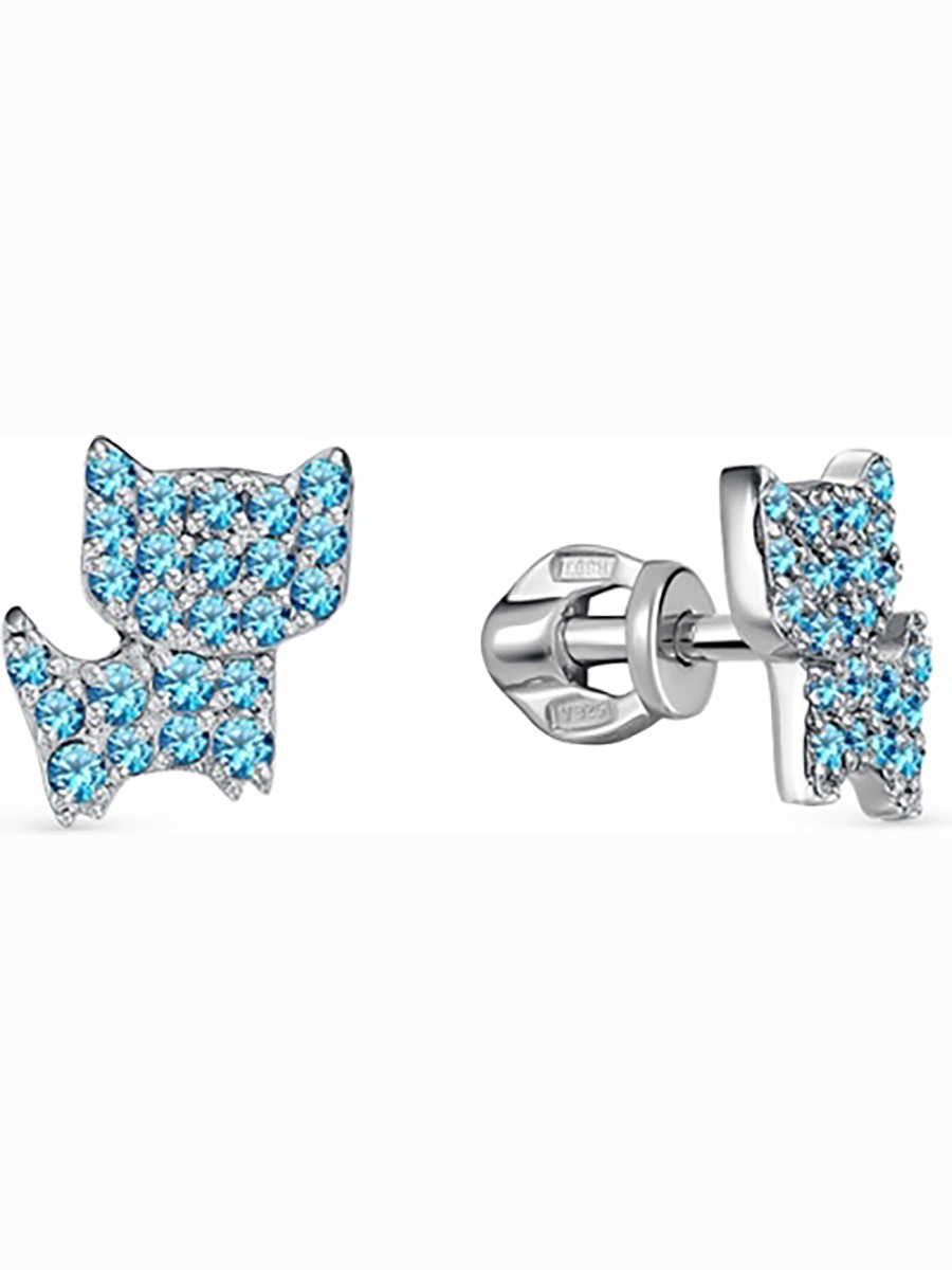 

Серьги Котята с 48 фианитами из серебра Вероника С630-1947Гл, С630-1947Гл